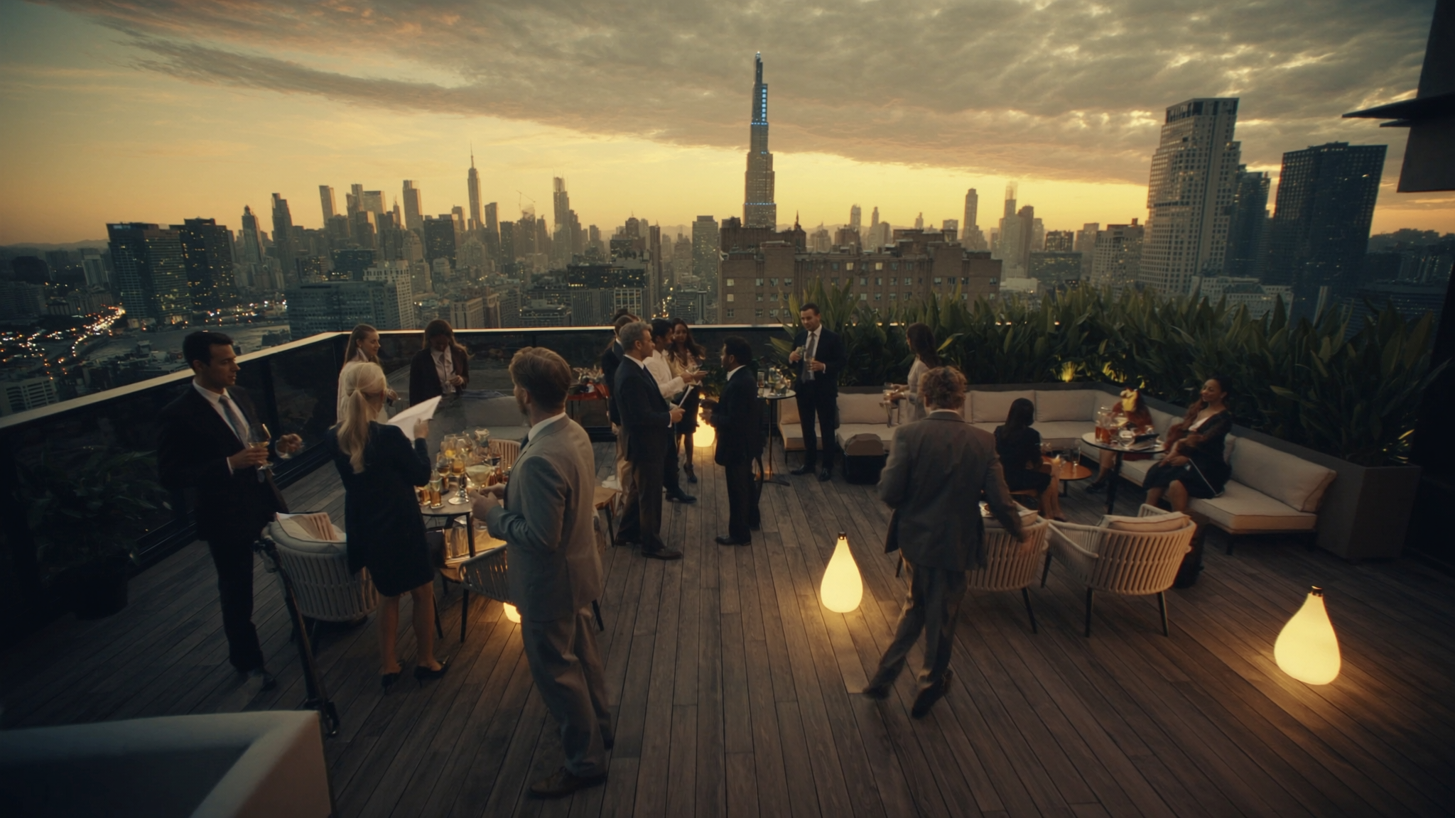 Rooftop cocktail reception at Hotel Meridian West